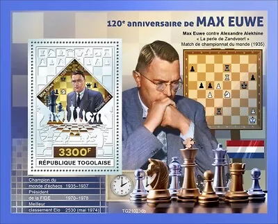 Togo 2012 MNH - Chess. Chose Capablanca (1888-1942) (Alekhine).