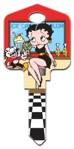 BETTY BOOP & BIMBO EISDIELE Haus Schlüsselrohling für Kwikset KW1 KW10 KW11 - Bild 1 von 1