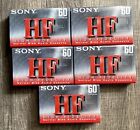 Factory Sealed - Lot Of Five (5) Sony Hf 60 Minute Blank Cassette Tapes