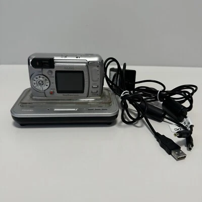 Kodak EasyShare DX6440 4.0 MP Digital Camera Silver Cable & Dock PARTS REPAIR - Image 1 of 4