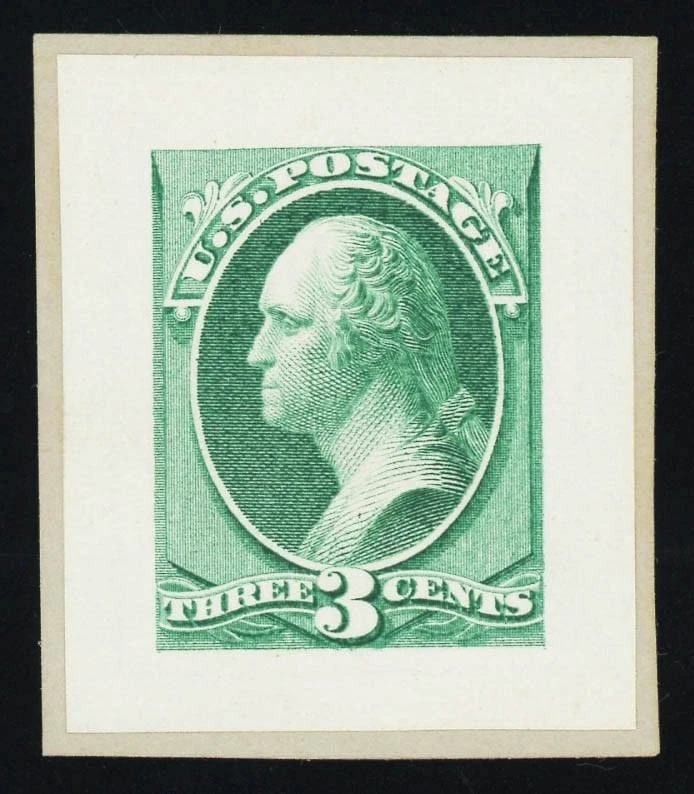 #207P2, 3c verde - álbum "Roosevelt" a prueba de troqueles pequeños, XF y brillante, Scott cuesta $200 Foto 1 de 1