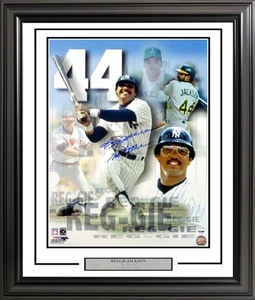Reggie Jackson Signed Framed 16x20 Photo New York Yankees "Mr. October" PSA/DNA - Picture 1 of 5