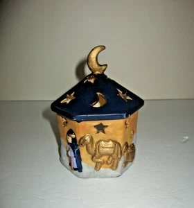 Keramik Windlicht F1001 Arabische Nächte Sterne Kerzenhalter Sonne Mond Teelicht - Bild 1 von 6