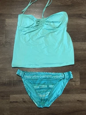 Conjunto de maiô Mossimo 2 peças azul-petróleo tanque grande - Imagem 1 de 4