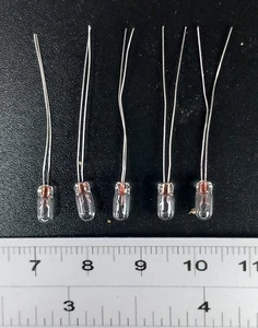 Ampoule - claire 12 volts-3 mm type grain de blé-lot de 5-blanc chaud-pack de 5 - Imagen 1 de 3