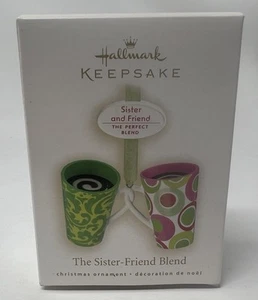 2009 Hallmark Keepsake Ornament The Sister-Friend Blend Coffee Latte Mugs Family - Picture 1 of 7