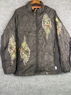 Mossy Oak Black  Men’s Camo Soft-shell Full Zip Jacket SZ XL thinsulate lining - Image 1 of 4