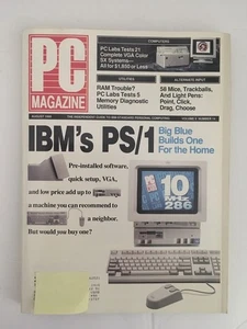 PC Magazine AUG 1990 Vol. 9 No. 14 Back Issue COMPUTER Magazine - IBM’s PS/1 - Picture 1 of 3