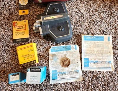 Correa de muñeca y accesorios para cámara de película Bell & Howell 240EE ojo eléctrico 16 mm de colección Foto 1 de 4