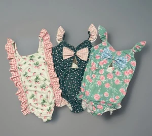 Set of Three Sweet Honey Girl’s Swimsuits – Size 8Y, Excellent Condition! - Picture 1 of 7