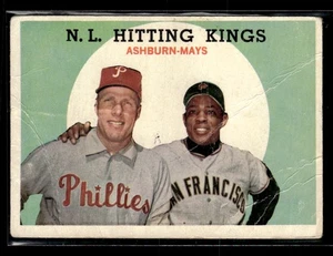 1959 Topps #317 N.L. Hitting Kings (Richie Ashburn / Willie Mays) *Low Grade* - Picture 1 of 2