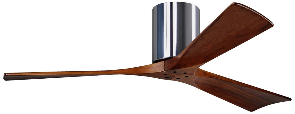 52" Matthews Irene-3H Blade Chrome-Walnut Hugger Fan with Remote - Image 1 of 1