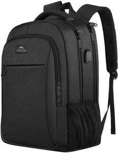 Matein 15.6" Laptop Backpack w/ USB Port – Travel Work Bag Black NEW w/ Tags - Picture 1 of 1