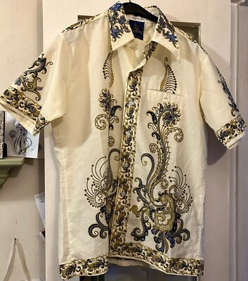 Vintage Ultimate 1960s Cabana Shirt Lion Brand 15-15.5 Neck Size 100% Java Batik - Image 1 of 4
