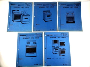 Lot of 5 Replacement Parts Catalog for Tappan Ovens From the 1970’s - Bild 1 von 16