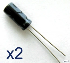 2x condensateur électrolytique 50V 0,47uF / 2x Aluminium Radial Capacitor 8x4mm - Imagen 1 de 2