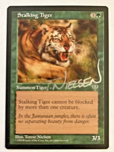 Stalking Tiger - Magic the Gathering MTG Signed By Terese Nielsen - Picture 1 of 6