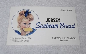TARJETA DE VISITA VINTAGE SUNBEAM PAN THE JERSEY PAN COMPANY TOLEDO OHIO  - Imagen 1 de 2
