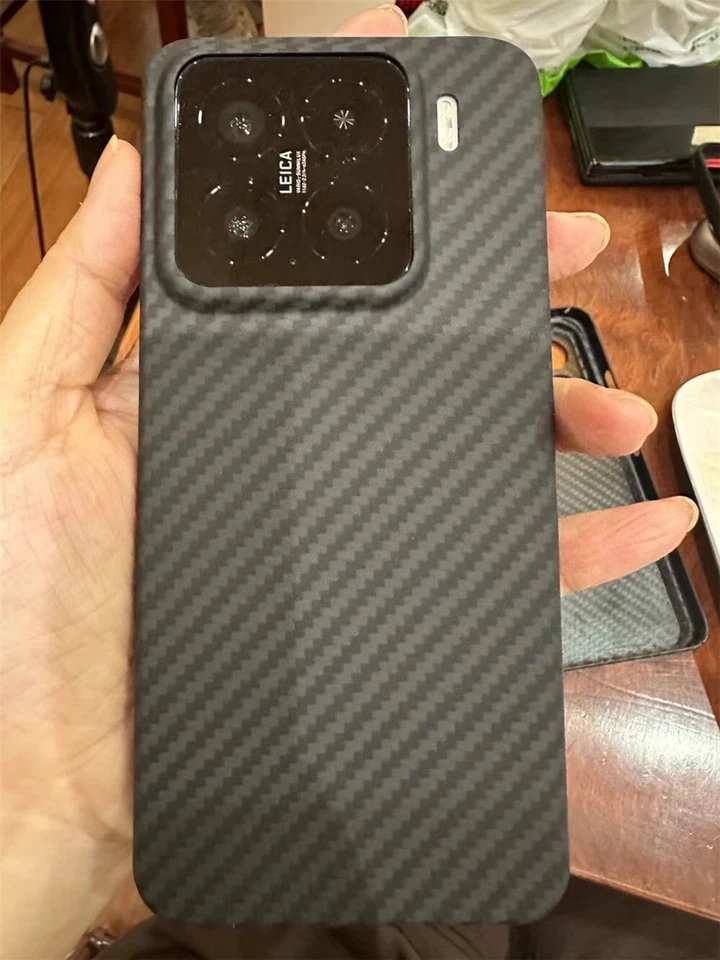 Funda rígida genuina de fibra de carbono real de aramida para Xiaomi Mi 15 mate blindaje Foto 1 de 4