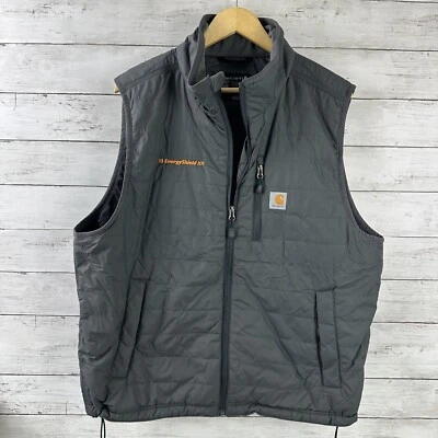 Carhartt Puffer Vest Rain Defender Mens XL Gray Zip Up Relaxed - Image 1 of 4
