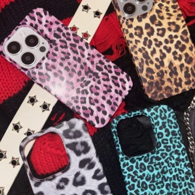 Leopard Pattern Phone Case For iPhone 15 Pro Max 14 Plus 13 12 11 XR XS 8 Cover - Image 1 of 4