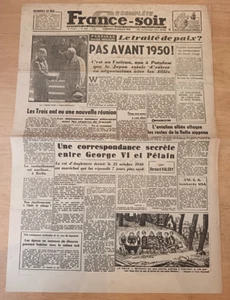WW2 WAR 39/45 NEWSPAPER FRANCE EVENING JULY 20, 1945 FLEET ATTACK JAPAN - Picture 1 of 1