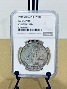 1903-S USA-Philippine Peso NGC AU Details CHOPMARKED #6718246-051 - Picture 1 of 2
