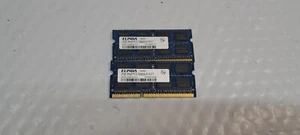 2x Elpida 2GB 2RX8 PC3 10600S-9-10-F1 (EBJ21UE8BFU0-DJ-F) Laptop RAM - Picture 1 of 7