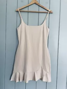 NWT Princess Polly Kiribati Mini Dress US 6 Beige Stretch Cotton Sleeveless NEW - Picture 1 of 6