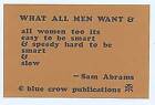 Sam Abrams / What All Men Want & 1St Edition