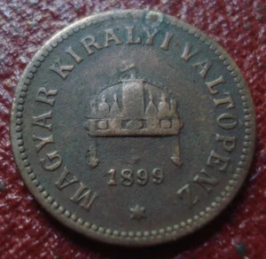 1899 HUNGARY 2 FILLER WITH FINE DETAIL - Picture 1 of 2