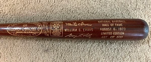 1973 Baseball HOF Brown Induction Bat - Spahn, Ervin, Kelly, Clemente - Picture 1 of 7