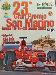 Original Manifesto 23rd San Marino Grand Prix 70 X 100 Imola 2003 - Picture 1 of 4
