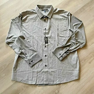Vince Camuto NWT Men's Size XL Grey Dobby Cotton Long Sleeve Shirt MSRP $95 - Picture 1 of 11