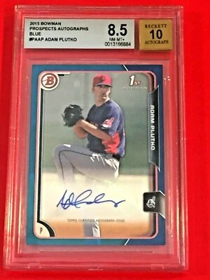 Adam Plutko 2015 Bowman 1ST Prospects AUTO BLUE #PA-AP BGS 8.5/10 MINT #/150 - Image 1 of 2