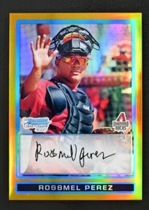 2009 Bowman Chrome #BCP176 Rossmel Perez /50 Gold Refractor Prospect Arizona