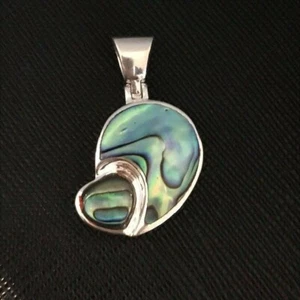 Pendentif - Paua/Abalone - Argent - 925/1000 Poinçonné - PP/AA4REF12 - NEUF * - Imagen 1 de 4