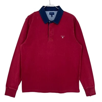 Gant Rouge Pull Rugby Haut Pour Hommes Taille XL - Photo 1/4