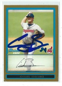 Cory Burns Signed 2009 Bowman Draft Prospects Gold Card #BDPP30
