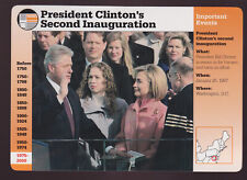 PRESIDENT BILL CLINTON'S SECOND INAUGURATION Hillary Chelea 1997 GROLIER CARD