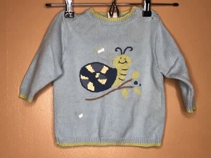 Savannah Baby Boys Size Small~ 12 Months Sweater Knit Light Blue Long Sleeve - Picture 1 of 12