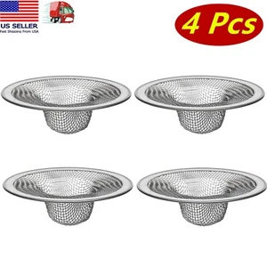 4 Pcs 4.5in Mesh Kitchen Sink Strainer Stainless Steel Filter Drain Strainer - Picture 1 of 6