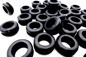 Rubber Grommet, Fits 1/2" Round Hole, Fits 1/8" Thick Material, Has 3/8" ID - Picture 1 of 12