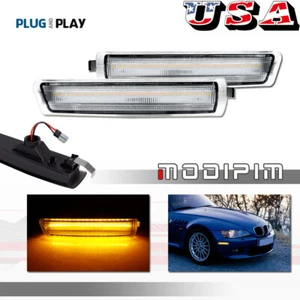 2PC Clear Amber LED Front Corner Side Marker Lights For 1996-2002 BMW Z3 M Coupe - Picture 1 of 11