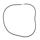 3Mm Black Rubber Cord Necklace With Stainless Steel Closure - 22 Inch Q9d65999