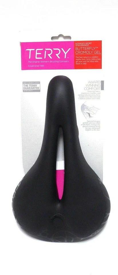 Terry Saddle Womens Butterfly Cromoly GEL Black 262 X 155mm