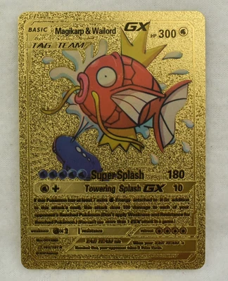 Pokemon Card Magikarp & Wailord GX Tag Team Gold Foil 161/181 - Image 1 of 2