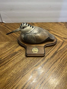 Vintage 1990-91 Ducks Unlimited Special Edition Chris Olson Woodcock Decoy - Picture 1 of 12