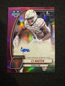Cj Baxter Bowman Chrome Auto Fuchsia /150 Texas PA-CBA - Bild 1 von 4