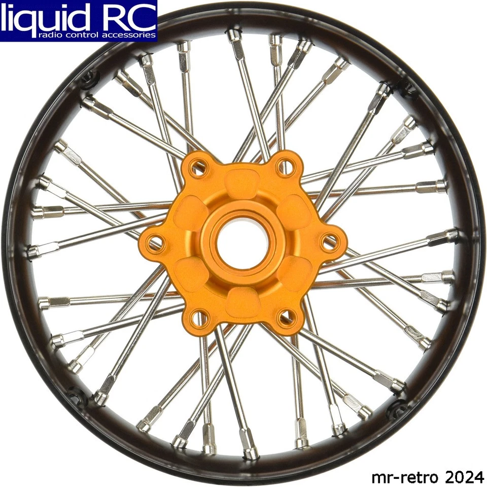 Pro-Line 284700T3 Pro-Spec Aluminum V2 Bead Front Wheel Assembled Black/Gold for - Image 1 of 1